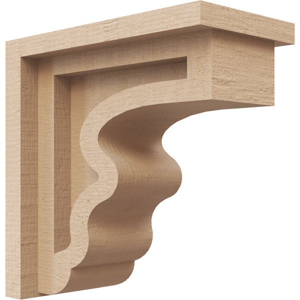 Ekena Millwork 3"W x 6"D x 6"H Classic Highland Rough Cedar Woodgrain TimberThane Corbel, Primed Tan CORUR03X06X06HLDRCPR - main